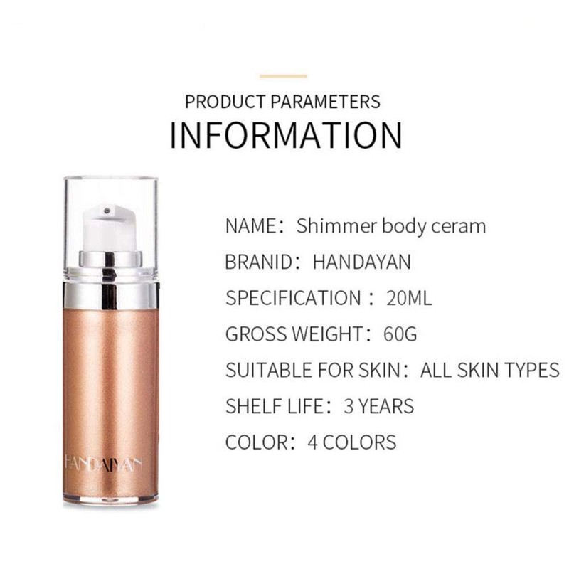Body Face Luminizer Highlighter Cream Spray Liquid Bronzer Illuminator Glow