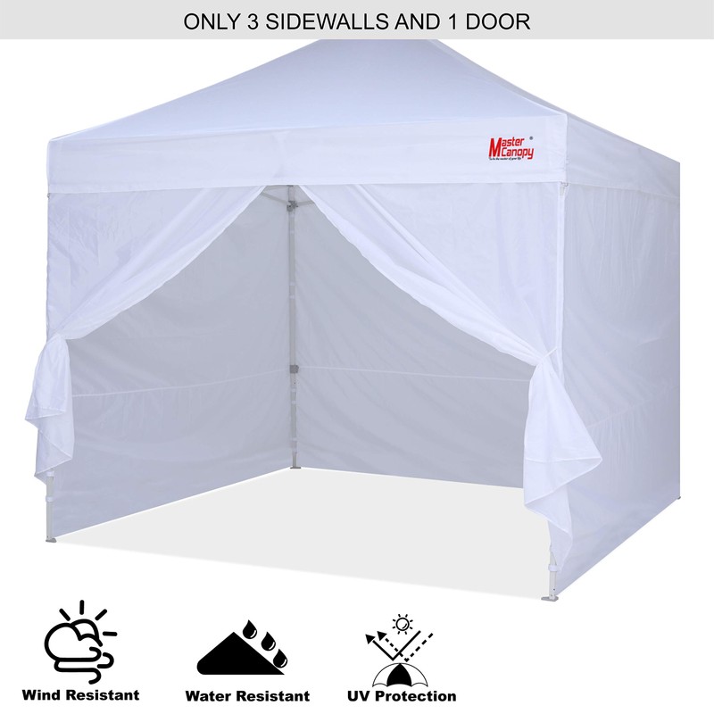 MASTERCANOPY Pop-up Canopy Sidewall Kit, 3 Sidewalls & 1 Doorwall
