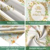 Joliaco Happy Mother's Day Backdrop Floral Gold Dots Mother's Day