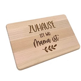 Mother's Day Gift Idea - Wooden Breakfast Board with High-Quality Engraving for the Best Mum (Home)