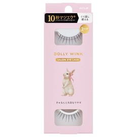 Dolly Wink Salon Eyelash No.18 Curly and Rounded Bunny, 2 Pairs