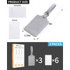 Teskyer 3 Pack Luggage Tags for Suitcases, Luggage Labels, Microfiber