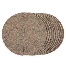 La cordeline ACJN10LE-L10 Pack of 10 Wool Mulching Discs Diameter 30 cm Natural