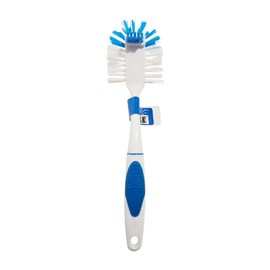 Scrub Buddies Brush Set, Includes 3 All Purpose Scrub Brushes for Cleaning Kitchen or Bathroom, White and Blue