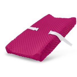 Changing Pad Cover, Ultra Soft Minky Dots Plush Changing Table Covers Breathable Mink Changing Table Sheets Cover Wipeable Changing Pad Covers for Infants Newborn Baby Girl Boy (Fuchsia Purple)