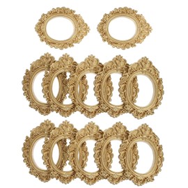 SEWACC Pack of 12 Vintage Picture Frames Resin Mini Antique Photo Wall Hanging Tabletop Jewelry Display Frame Dollhouse Miniature Holiday Party Hotel Decoration