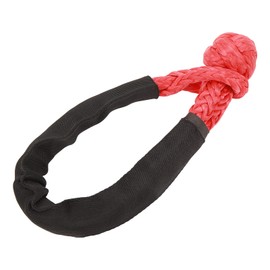 Soft Shackle, Tear Resistance Lightweight Portable Recovery Rope Shackle for Boat for Offroad Vehicels (Red)