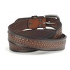 ARIAT Men's Arrow Tooled Floral Billit Belt, Black/Tan, 34