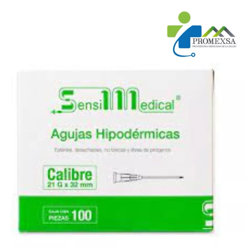 Sensi Medical Aguja HiPodérmica Esteril, Desechable C/100 Pz
