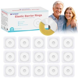 TNTNDAY TNTNDAY 20PCS 4mm Moldable Ostomy Barrier Rings, Elastic Skin Extender Rings Outer Diameter 1.9Inch(48mm) Thickness, Medical Hydrocolloid Ostomy Bag Supplies, Better Seal No Leaking Barrier Rings