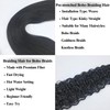 Black Boho Hair for Braiding Curly Pre stretched Braiding Hair