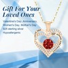 Bouzaak Moissanite Necklace for Women Heart Pendant S925 Sterling Silver