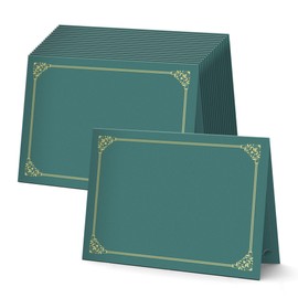 BELLE KR® Green Certificate Holders 8.5 x 11, 30 Pcs - Used as Award Certificate Folders with Gold Foil Border for Letter Size 8.5" x 11" Certificates, Awards, Documents and Diplomas
