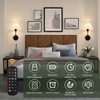 Rechargeable Battery Operated Wall Sconces Sets of 2, 15 Colors
