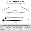 Hubeye 2 Pairs Mini Reading Glasses Ultra thin Metal Lightweight