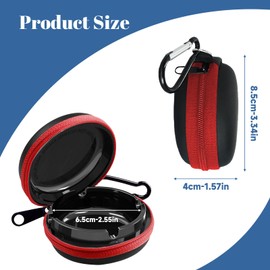 Pocket Ashtray, Portable Ashtray, Metal Ashtray with Key Ring, Odour-Proof & Portable Ashtray (Red)