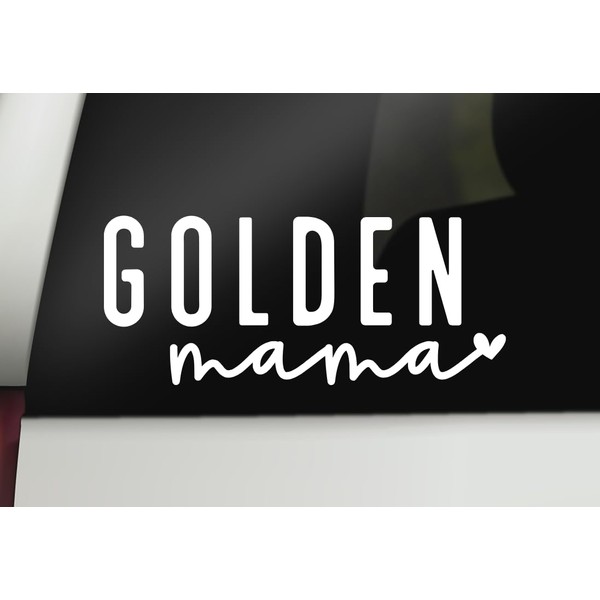 Golden Mama Decal Golden Retriver Mom Car Bumper Sticker Window