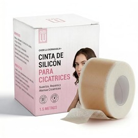 Over Lu DermaSilk™ | Cinta de Silicona para Cicatrices – Parches de Silicona Reutilizables para Cicatrices Quirúrgicas, Cesárea, Acné y Estrías – Grado Médico - 1.5 metros