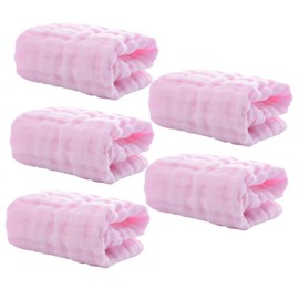 KOMBIUDA Hand Towel 5pcs Foam Cotton bib Baby washcloths Baby Towels Muslin Towels Newborn Registry Baby wash Cloth Baby Must Haves Baby Drool Necessities Cloth Girl Wrinkle Baby Towel