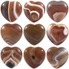 KYEYGWO Natural Worry Gemstone Carved Puffy Heart, Carnelian Reiki Healing