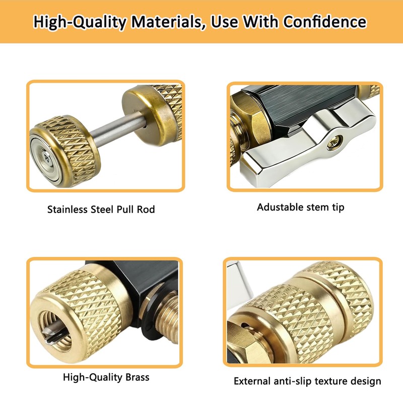 GUMLEG Valve Core Removal Tool for Home HVAC Appliance, 1/4"
