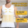 PODFAN Mens Compression Shirt Zipper, Gynecomastia Tummy Control Vest, Back
