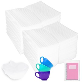 100 Pack 6''x8'' Cushion Foam Pouches, Moving Supplies for Dishes, Packing Foam for Dishes & Cups, Glass Packing Paper and Plate Protectors for Moving Fragile Items (150x200x0.5MM)