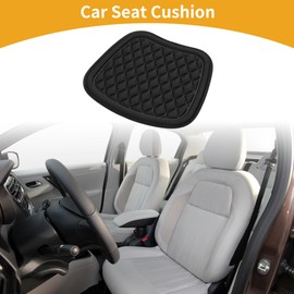 Partuto 1 Pc 48.5x44.5cm Universal Car Seat Cushion - for Car Travel Driving Seat Protection Pad Cover Anti-Slip - Polyester Black