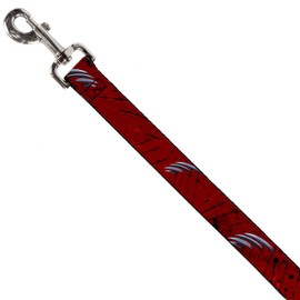 Correa para perro A Nightmare on Elm Street Freddys rascando a mano rojo 6 pies de largo 1.5 pulgadas de ancho