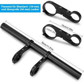 Bicycle Handlebar Extender, 30 cm Bicycle Handlebar Extender, Bicycle Extender Mount Bicycle Handlebar Extender Handlebar Extender Bicycle with Screwdriver