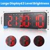 Manoive Gym Timer, 13.2 Inch Digital LED Wall Clock, Sports