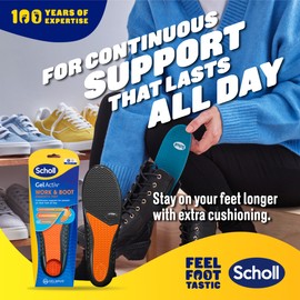 Scholl GelActiv Work & Boot Insoles for Women, All Day Comfort at Work, Shock Absorption and Comfort Cushioning with GelWave Technology, UK Size 3.5-7.5