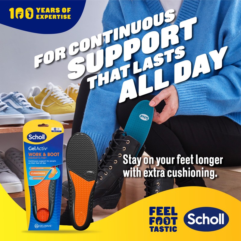 Scholl GelActiv Work & Boot Insoles for Women, All Day