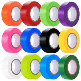 YLTOLOO 12 Pack Flagging Tape Assorted Colors, Non-Adhesive Plastic Ribbon Neon Tapes, 0.78”x1200’ Marking Tape for Boundaries and Hazardous Areas, Tree Marking, Hunting, Trail Marking