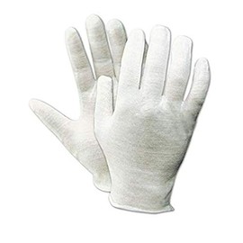 Magid Glove & Safety 660 Magid Touch Master - Guantes de inspección de algodón de peso medio, para mujer (talla mediana), color blanco, para mujer (ta