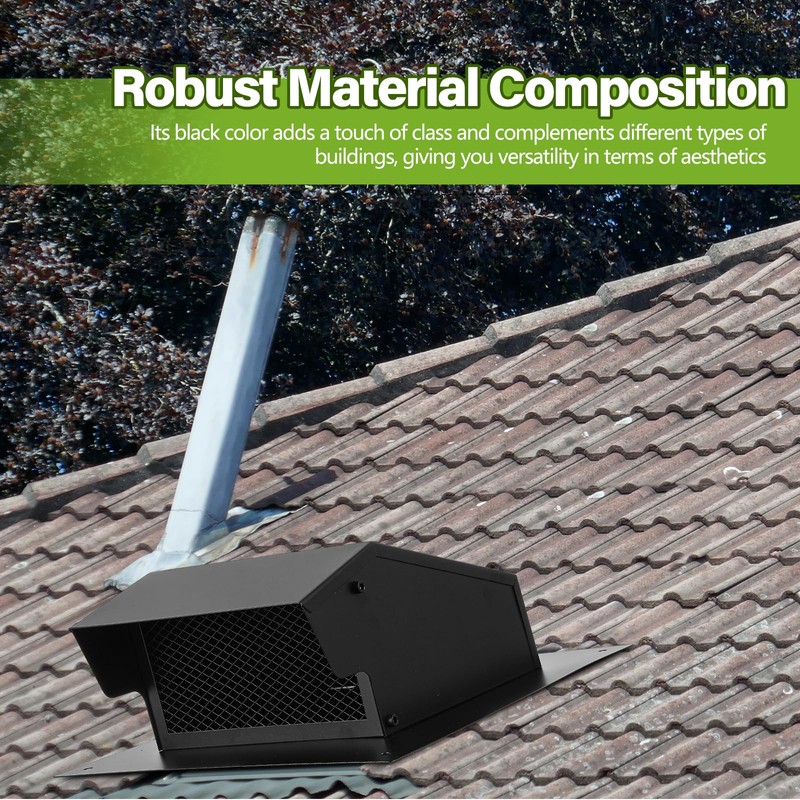 Rossesay Roof Vent Cap with Damper Removable Screen and Bottom