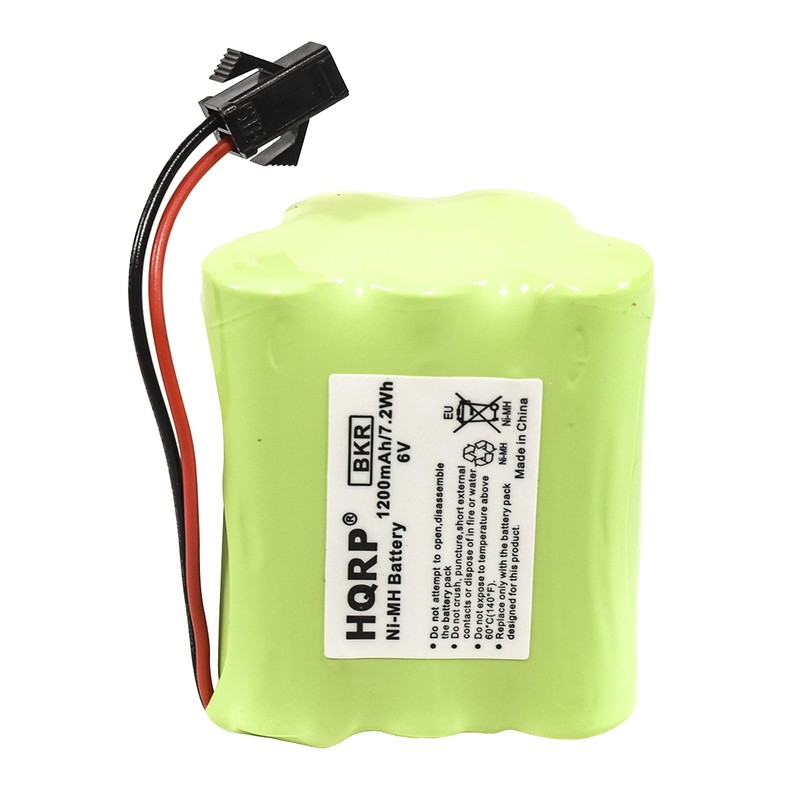 HQRP 6V Battery SM-2P Plug for Harbor Frieght Solar Light,