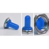 ESUPPORT Blue 12mm Rubber Rocker Toggle Switch Knob Hat Waterproof