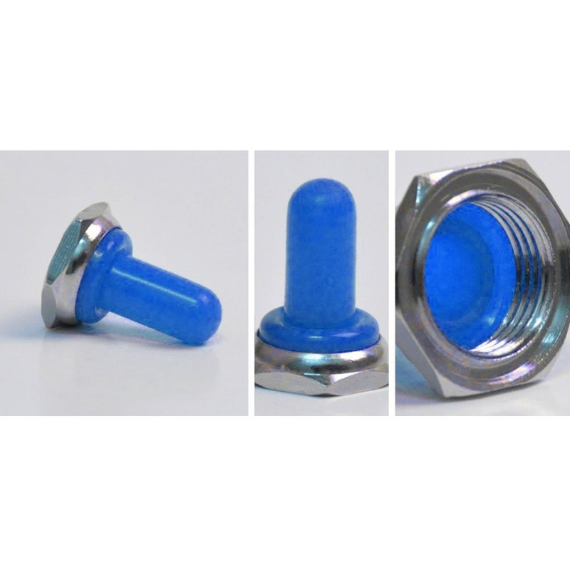 ESUPPORT Blue 12mm Rubber Rocker Toggle Switch Knob Hat Waterproof
