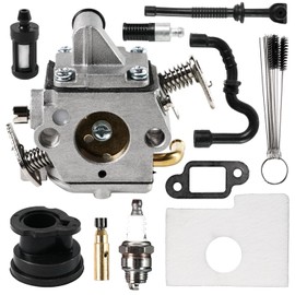 Carburetor Compatible with Stihl MS170 MS180 017 018 Chainsaw Carb Replaces C1Q-S57 C1Q-S57A C1Q-S57B 1130 120 0603 with Air Filter Fuel Oil Line Spark Plug