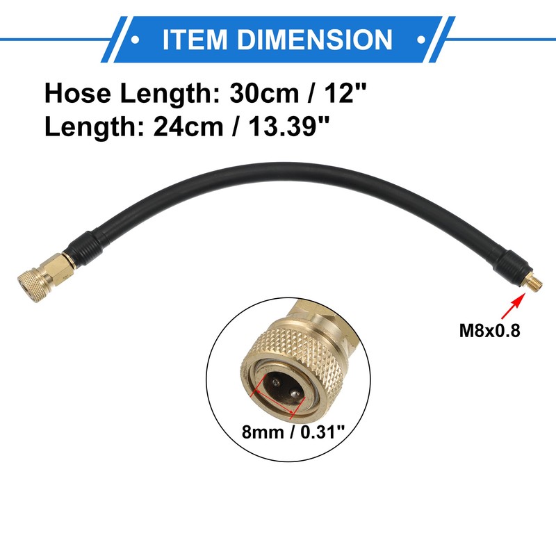 VekAuto Car Universal Copper Air Inflator Hose Adapter Gold Black
