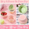ONEUSTAR 4 Pcs Ice Cream Bowls Ceramic Ice Cream Cups