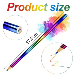 Chiluxendo Pack of 48 Colouring Pencils, 4 in 1 Colour Pencils, Colouring Pencils for Ergonomic, Rainbow Pencil Set, Wooden Coloured Pencils for Art Drawing, Sketching and Colouring Children