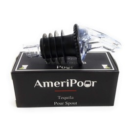 Ameripour - Speed Pourer - Patron Pour Spout - Made 100% In The USA. Free Flow Bar Spouts That Don't Leak - No Cracks, Just A Smooth Cocktail Pour Every Time. (Clear)