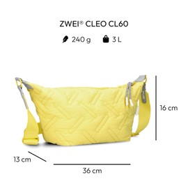 Zwei Cleo CL60 Women's Puffer Shoulder Bag Quilted Handbag Ultralight Water Resistant Durable Modern Women's Quilted Bag, yellow