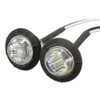 Ricoy 3/4" Round White LED Front Rear Side Marker Indicators