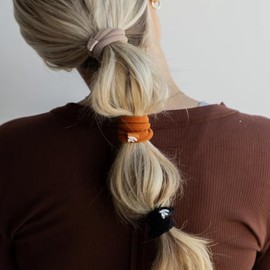 Kaxi, Solid High Intensi'ties, Durable Nylon Hair Ties for Everyday use, 3 Pack (Neutral Variety)