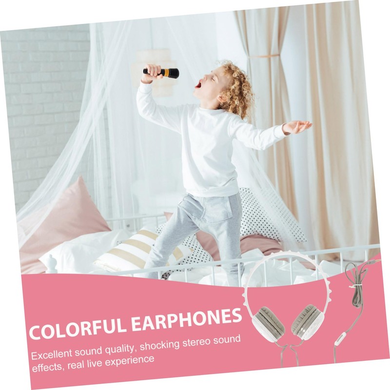 CAXUSD Cartoon Wired Headphones Lightweight Over Ear Gaming Headset for