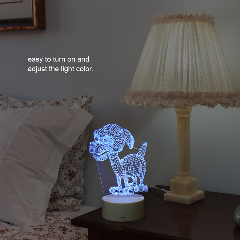 3W 4.5V USB 3D Night Light Touch Control LED Table