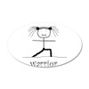 CafePress Warrior Yoga Pose: 20X12 Oval Wall Peel 20"x12" Oval